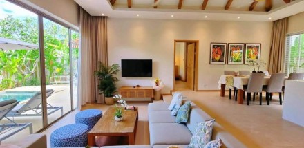 Villa for rent in Bang Tao, Phuket — 3 bedrooms, private pool, 120,000 ฿/month, fully furnished